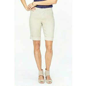 *NWT* NYDJ‎ Bermuda Summer Fall Prep Casual Chic Short with Roll Cuff in Straw